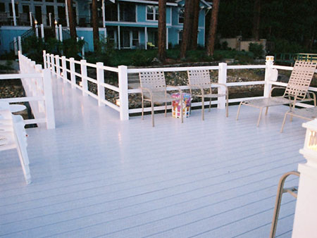 vinyl rail on brock deck