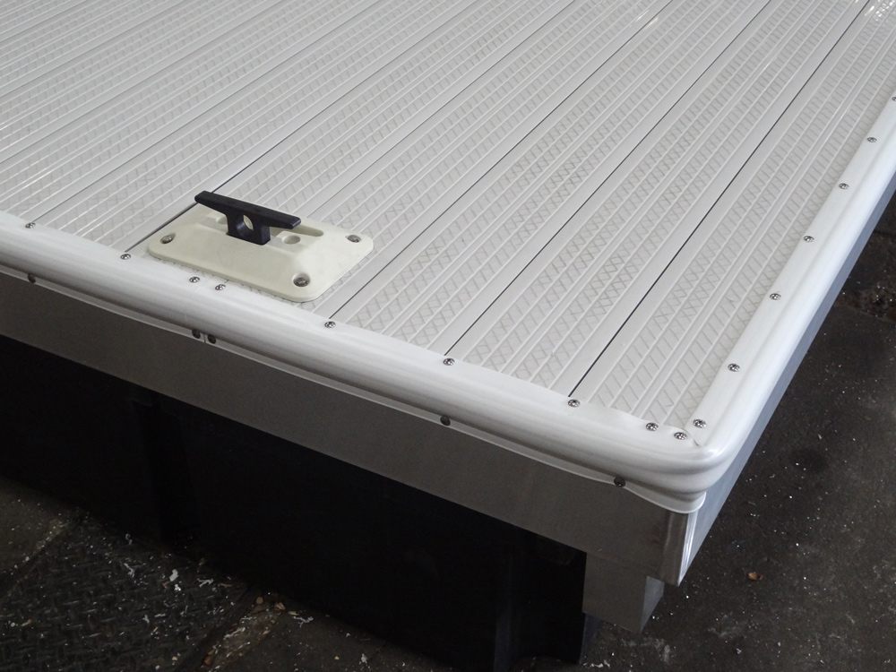 Folddown cleat for boat dock MidCal Construction